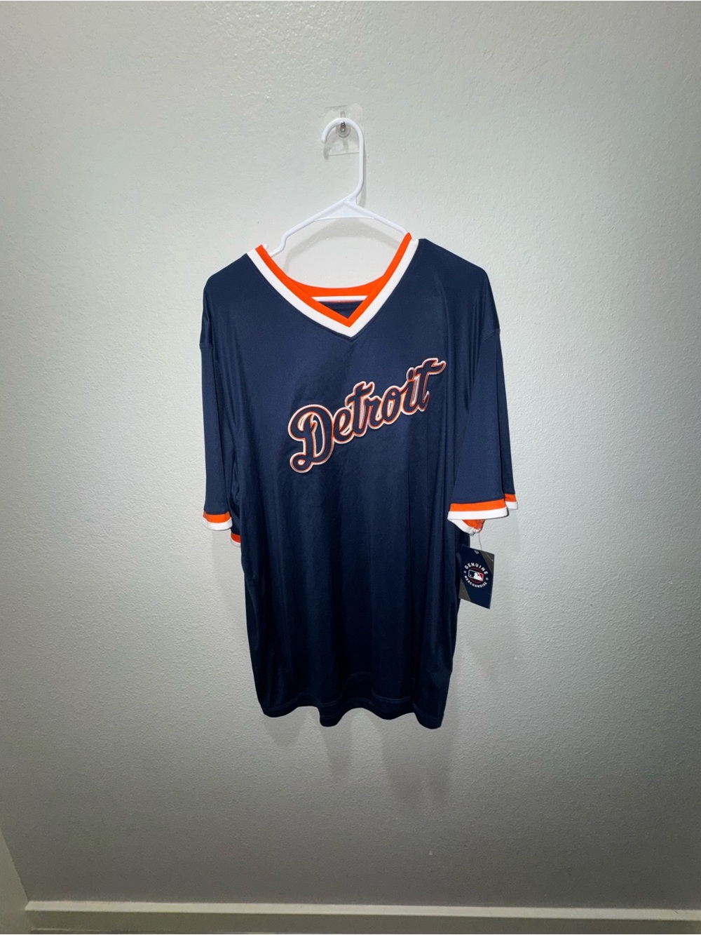 Majestic Navy Jersey with Orange & White Trim